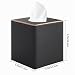 Imagen de XNONE Caja para pañuelos Cuadrado Negra Tissue de PU para cosméticos