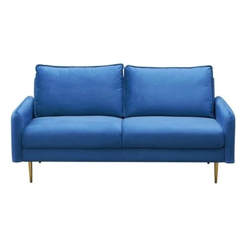 Kingway Furniture Almor Velvet Living Room Sofa in Prussian Blue