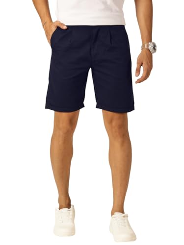 Image of Thomas Scott Men's | Solid | Mid Rise | Light Weight | 100% Cotton | Casual | Chino | Shorts for Men
