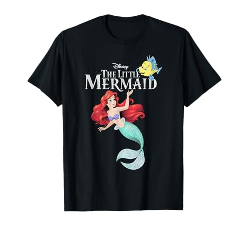 T-shirt Ariel Disney coupe classique avec impression haute définition de l'affiche