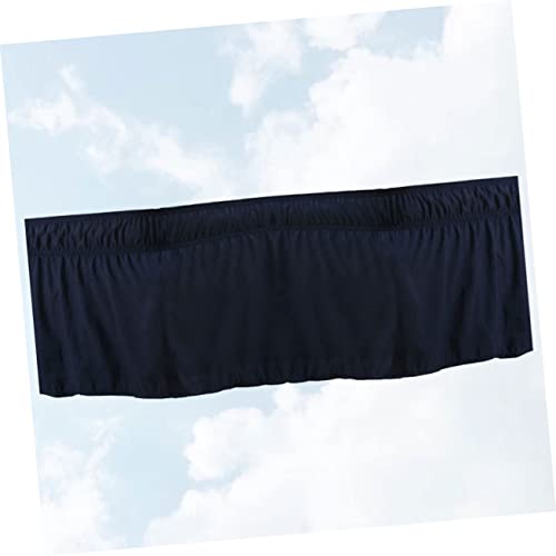 Funda de cama con falda plisada azul oscuro para colchón twin 3