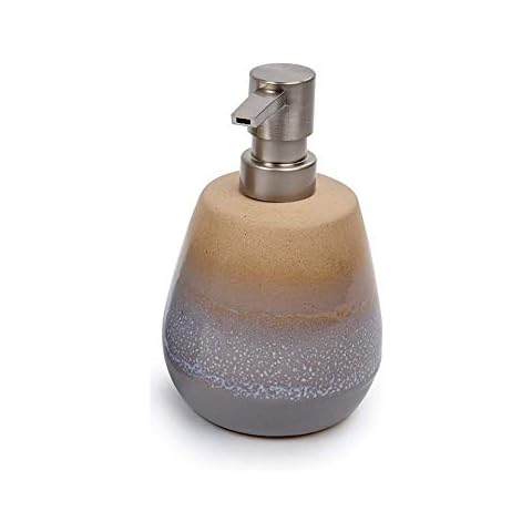 Bodico Beautifully, 6 x 4.5 inches, Beige Glazed Ceramic Soap and Lotion Dispenser Cover