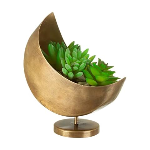 Sass & Belle Gold Celestial Moon Planter Cover
