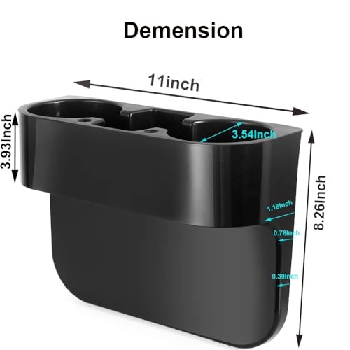 Heart Horse Cup Holder Portable Multifunction Vehicle Seat Cup Cell Phone Drinks Holder Box Car Interior Organizer (Black) - Image 4