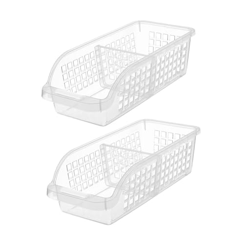 Holibanna 2Piezas Cajas De Almacenamiento Transparentes Para Organizadores Verduras Accesorios De Cocina Para Mantener Ordenados Refrigerador