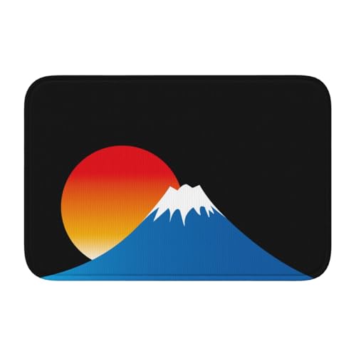 玄関マット 富士山と朝日 バスマット 室内 屋外 足拭きマット カーペット おしゃれ 北欧 滑り止め付き 洗える ベットルーム 浴室 台所 寝室 業務用 家庭用 40×60cm