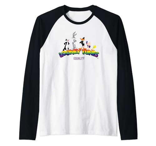 Looney Tunes Equality Logo Raglan Baseball Tee, Black