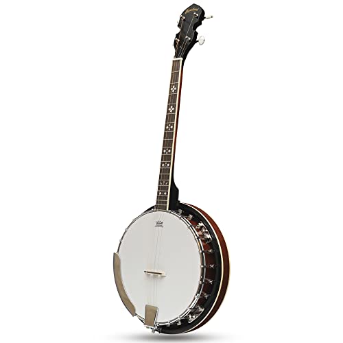 Heartland 4 String 19 Fret Irish Tenor Banjo Player Series with Closed Solid Back Sunburst Finish