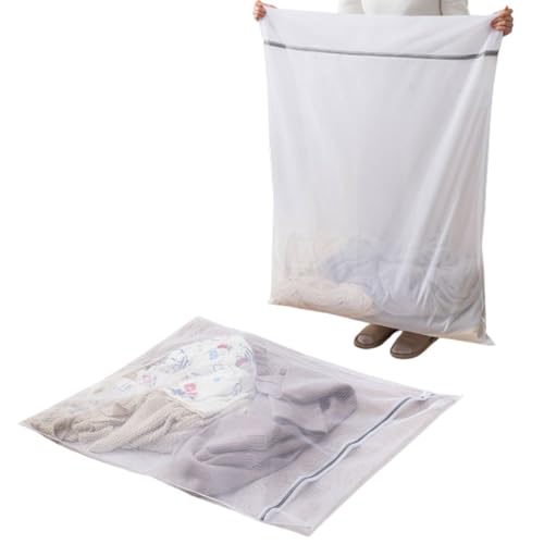 karim 大判 洗濯ネット ランドリーネット 90x110cm 特大 毛布 布団 カーテン シーツ 羽毛布団 洗濯機 洗濯用 カバー ネット 丈夫 角型 ドラム式 乾燥機対応 (2)