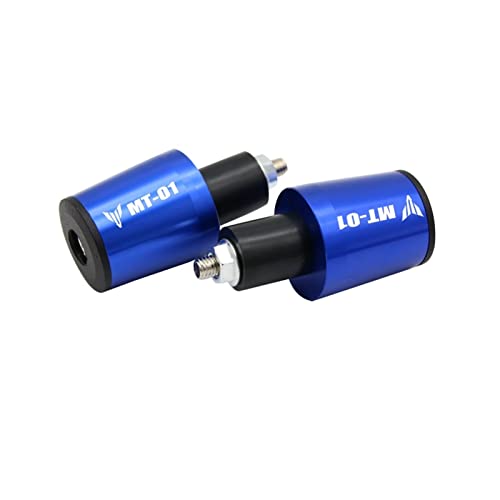 Poignées de guidon pour éliminer les vibrations sur Yamaha MT-03 MT-01 bleu