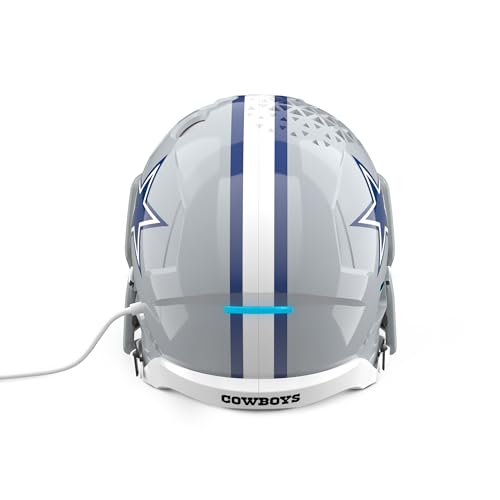 Image of NFL Echo Dot Bundle: Includes Echo Dot | Glacier White and Limited-Edition NFL Helmet Stand | Dallas Cowboys