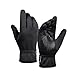 keynoyin Autumn and Winter Half-Finger Waterproof Fishing Gloves, Winter Fleece Warm Touch Screen Riding Gloves - Black Two-Finger - One Size fits All