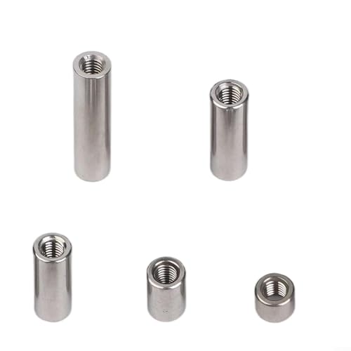 Yhenlovtt M6 - Kit de tuercas de conector de acero inoxidable, 28 piezas de tuercas redondas de grado 304 para soportes de cámara, lámparas y ajustes de muebles
