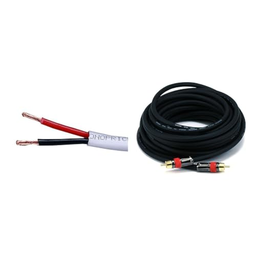 Image of Monoprice 14AWG 500ft Speaker Wire and 25ft Digital Coaxial Audio Cable Bundle