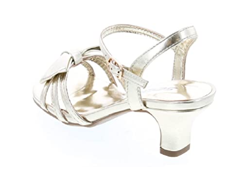 Image of Soda Girly-2 Children's Girl's Open Toe Slingback Block High Heel Sandals
