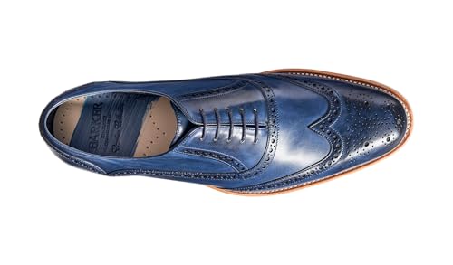 Image of BARKER Valiant Men's Handmade Oxford Derby Shoes - Premium Calf Leather, Goodyear Welted, Hand-Painted Finish, Classic Formal Style