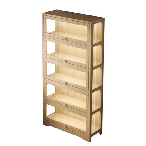 ZYJIX Curio - Vitrina expositora, estantes de...