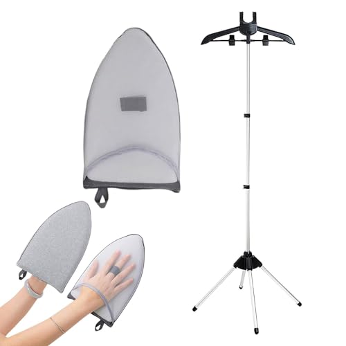 Genérico Soporte Colgador para Vaporizador | Perchero para Vaporización De Prendas,Brazo Telescópico Ajustable Giratorio De Aluminio para Hogar Hotel Y Cuidado Textil