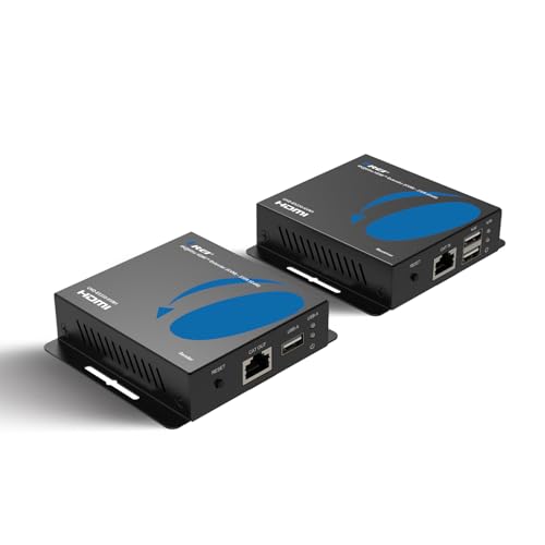 Image of OREI 4K HDMI Extender Over Ethernet with KVM 230ft 18Gbps, HDR10, HLG, LPCM