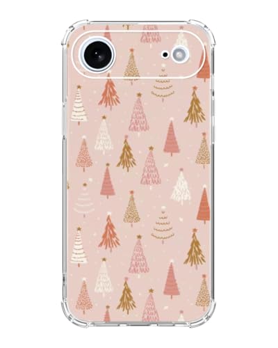 Coque de téléphone motif arbres de Noël roses iPhone Air TPU