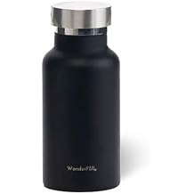 Mini Insulated Water Bottle- 350 ml- Black with Silver top