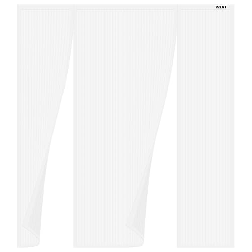 Magnetic Fly Screen Door, Hundreds of Sizes, Anti Mosquito Mesh Curtain with Powerful Magnets, Insect Protection Door, White Strips