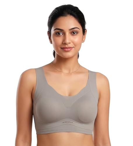 Image of Jalodari Women's Padded Sports Bra | Full Back Coverage Push Up Gym Bra | Slip-On Fitness Workout Yoga Bralette | Wirefree Breast Uplift Tank Top Innerwear