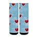 susiyo Red Heart Bloom Blue Hiking Socks Boy Girls - Cushioned Crew Socks for Kids Soft, Breathable & Seamless Toe for All-Day Comfort