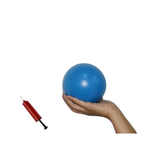 CIZEBO Pilates Ball 4" Hip Hook Release, Plevic Floor Massage Pain Relief, Small Exercise Yoga Mini Core Barre Therapy Lower Back Knee Neck Thigh,Blue