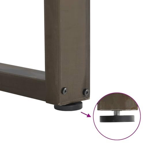 Vidaxl Gambe Per Tavolo Consolle A Forma Di U 2 Pz In Acciaio Naturale 38X(72-73) Cm - 4