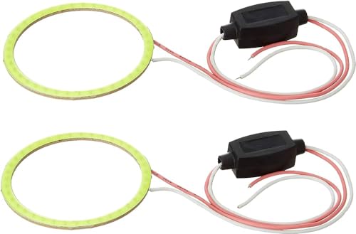 Image of 2 x 80 /70 /60 /50 /38 mm 93 LED CCFL Headlight COB Angel Eyes Halo Ring Lamp 12-24V (White, 70 MM)