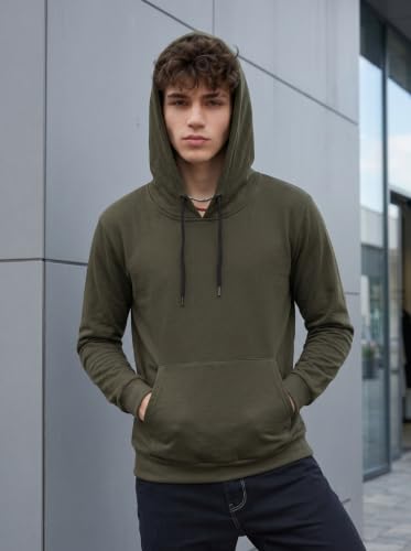 Image of HOODMASTER Unisex Fleece Hoodie Sweatshirt with Pockets Full Sleeves Regular Fit Solid Pattern Hooded Neck and Standard Length | Hoodies for Men & Women