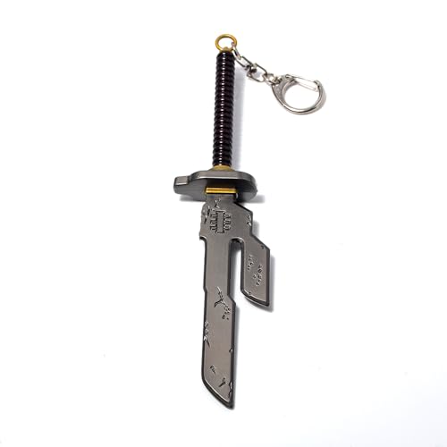 JJK Fushiguro Toji-Inspired Keychain Engraved Cursed with Coiled Handle Dark Anime Gift for JJK Fans
