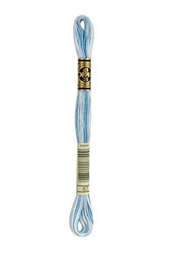 Image of DMC 117-67 Six Stranded Cotton Embroidery Floss, Variegated Baby Blue, 8.7-Yard