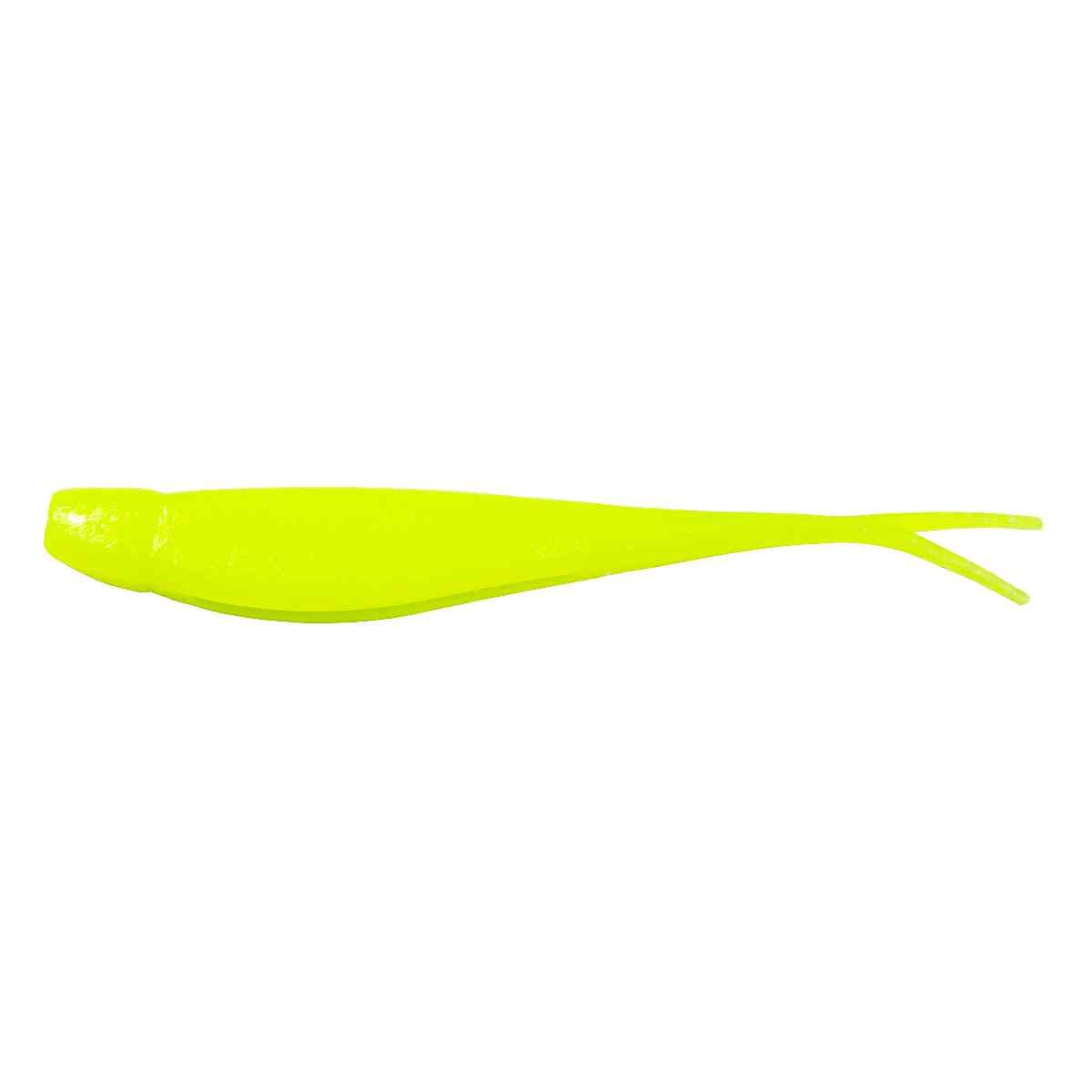 Z-MANZ Man Scented Jerk Shadz Soft Bait Freshwater Saltwater ' Length Chartreuse Package of