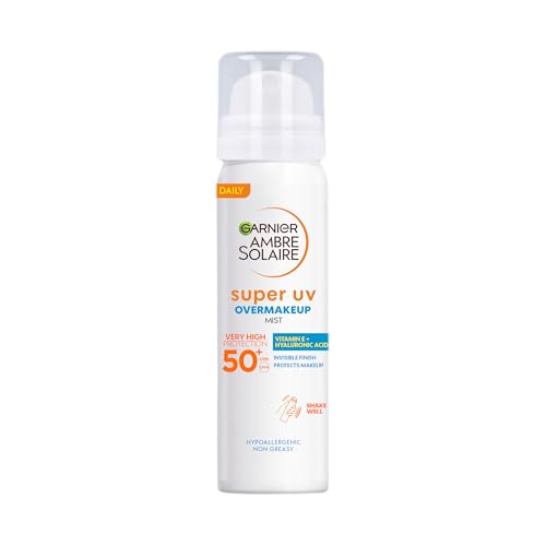 Garnier Ambre Solaire Super UV - Brume Solaire Protectrice Instantanée Visage et Cou - Protection & Anti-Pollution - Pour Tous Types de Peaux - 75 ml