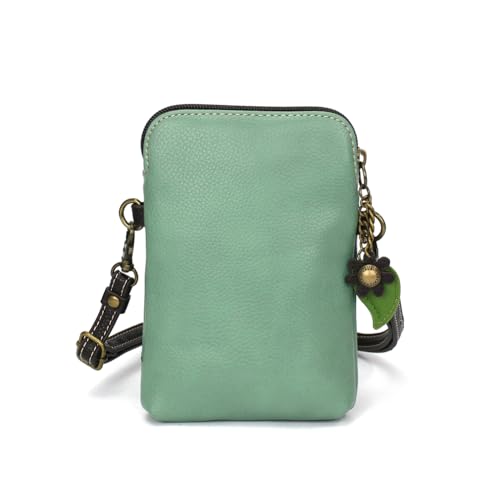 Image of CHALA Bird Collection Cell Phone Crossbody Purse-Women PU Leather /Canvas Multicolor Handbag with Adjustable Strap