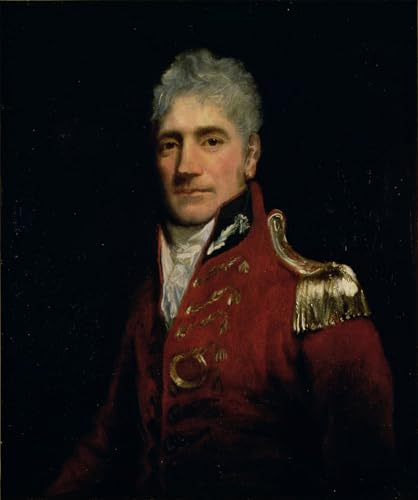 Impression d'art haut de gamme portrait Lachlan Macquarie par John Opie sur toile de coton