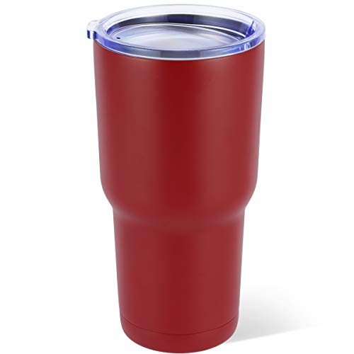 30 oz Stainless Steel Vacuum Insulated Tumbler Double Wall Travel Mug for Cold Hot Drinks Coffee Tumbler with Lid Red 1pack