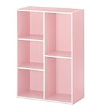 ぼん家具 カラーボックス 幅60×高さ89cm 木製 収納ケース 本棚 収納ボックス ピンク