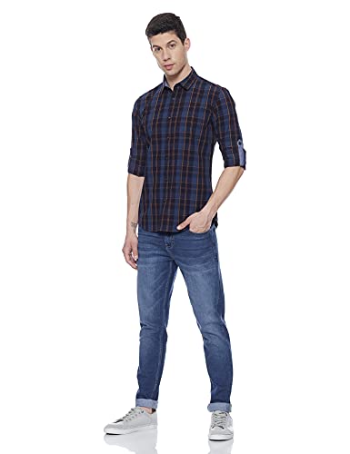 Image of Amazon Brand - Symbol Men's Cotton Checkered Regular Fit Casual Shirt