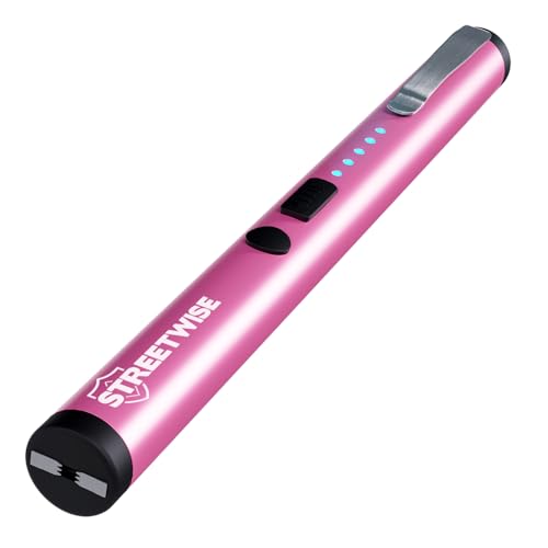 Streetwise Pain Pen 25,000,000 Volts Stun Gun for Self Protection - Tactical Stun Pen for Women and Men, USB Rechargeable, Battery Indicator, Durable Clip, Compact and Concealable for Protection