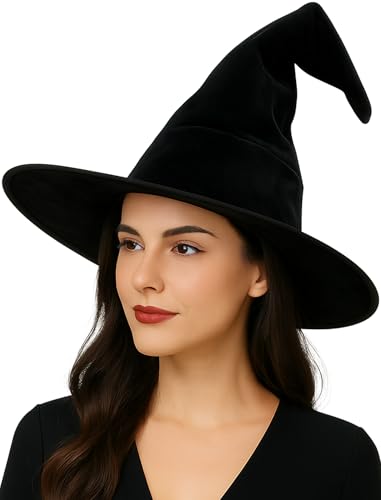 GNAYOAHLI Witch Hat wizard hat Witch Costume Spooky Vintage Halloween Accessory for Cosplay & Costume Parties
