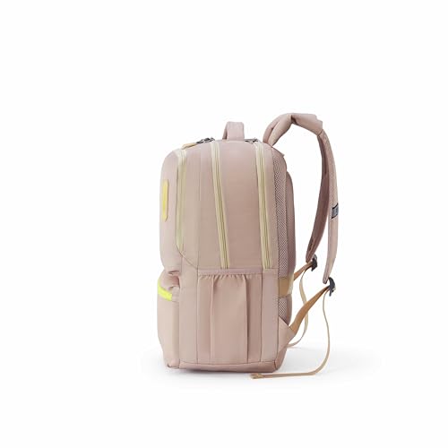Image of American Tourister Hall 4.0 | 31.5 Ltrs | 3 Compartments | Bottle Pocket | Ergonomic Padded Back Panel & Shoulder Straps | Laptop Backpack | 1 Year International Warranty | Khaki Beige