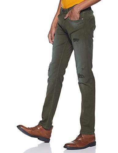 Image of Pepe Mens 5 Pocket Distressed Jeans