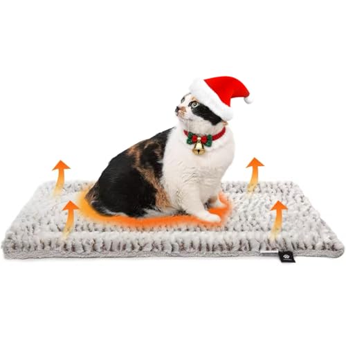 Mora Pets Tapis Chauffant pour Chat Coussin Auto Chauffant Couverture sans électricité Tapis Thermique pour Chat et Chiens Lavable 70 x 46 cm