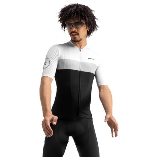 SIROKO Maillot de Manga Corta Ultraligero Ciclismo M3 Podium Negro L