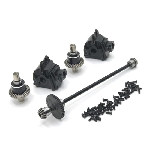 Boîte Vitesses et Kit Différentiel Métal WLtoys 144001 144010 Pièces Voiture RC Noir