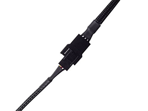 LI-SilverStone SST-CPF03 - 30cm rallonge de câble PWM, manchonné noir LI-SilverStone SST-CPF03 - 30cm rallonge de câble PWM, manchonné noir
