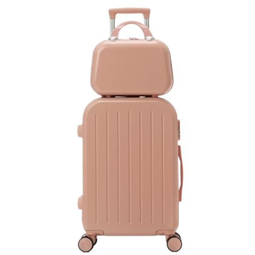 Duffle Bag Simple Suitcase Women's Multifunctional Trolley Case Universal Wheels Female Suitcase Password Box Suitcase Suitcase Tags(Pink)